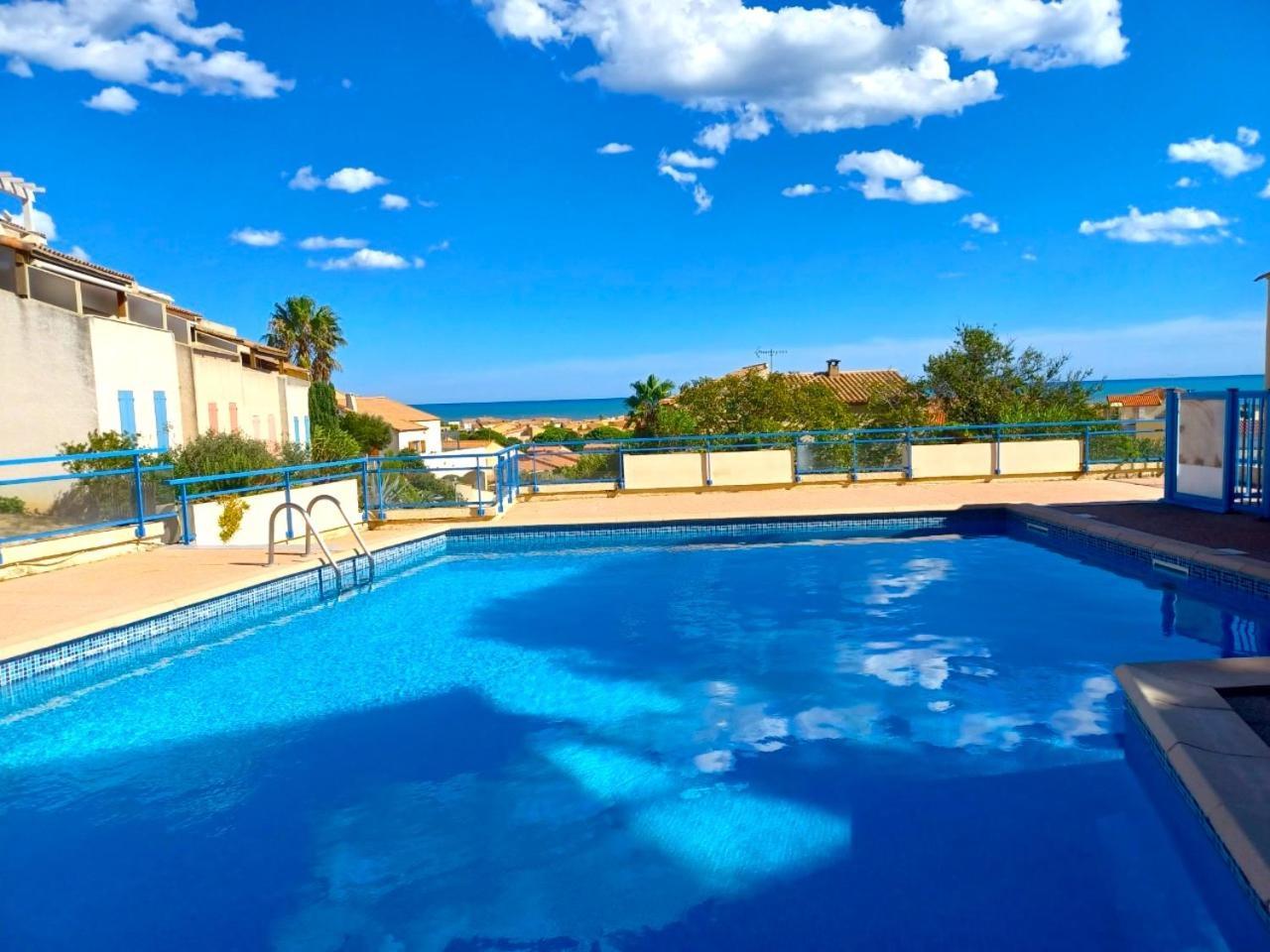 Plain-Pied Jardin 6 Personnes Clim Vue Mer Parking Wifi Terrasse Piscine Dans La Residence Saint-Pierre-la-Mer  외부 사진