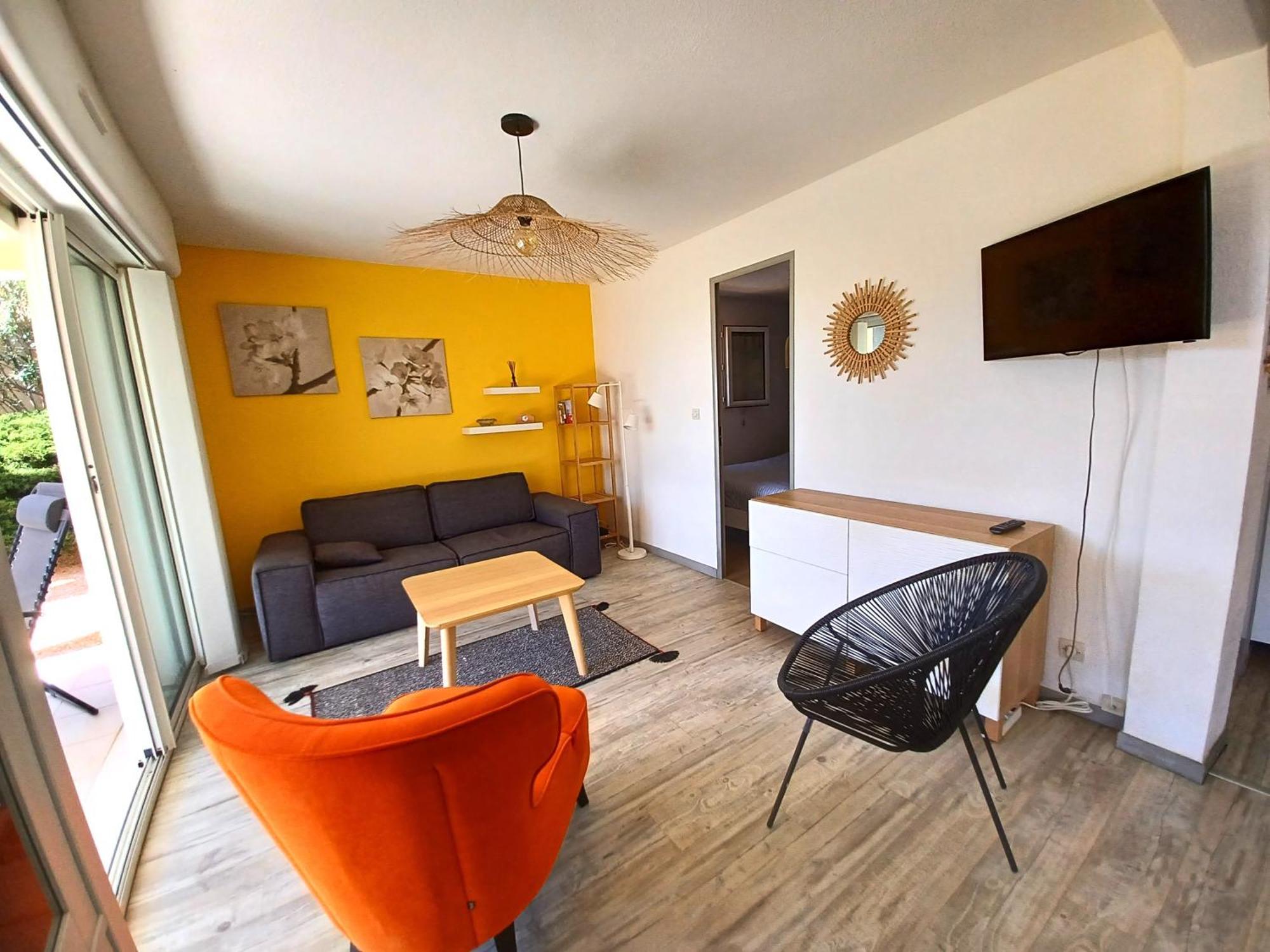 Plain-Pied Jardin 6 Personnes Clim Vue Mer Parking Wifi Terrasse Piscine Dans La Residence Saint-Pierre-la-Mer  외부 사진