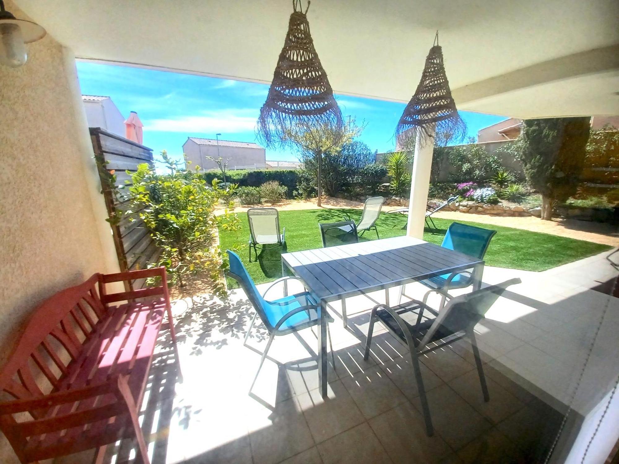 Plain-Pied Jardin 6 Personnes Clim Vue Mer Parking Wifi Terrasse Piscine Dans La Residence Saint-Pierre-la-Mer  외부 사진