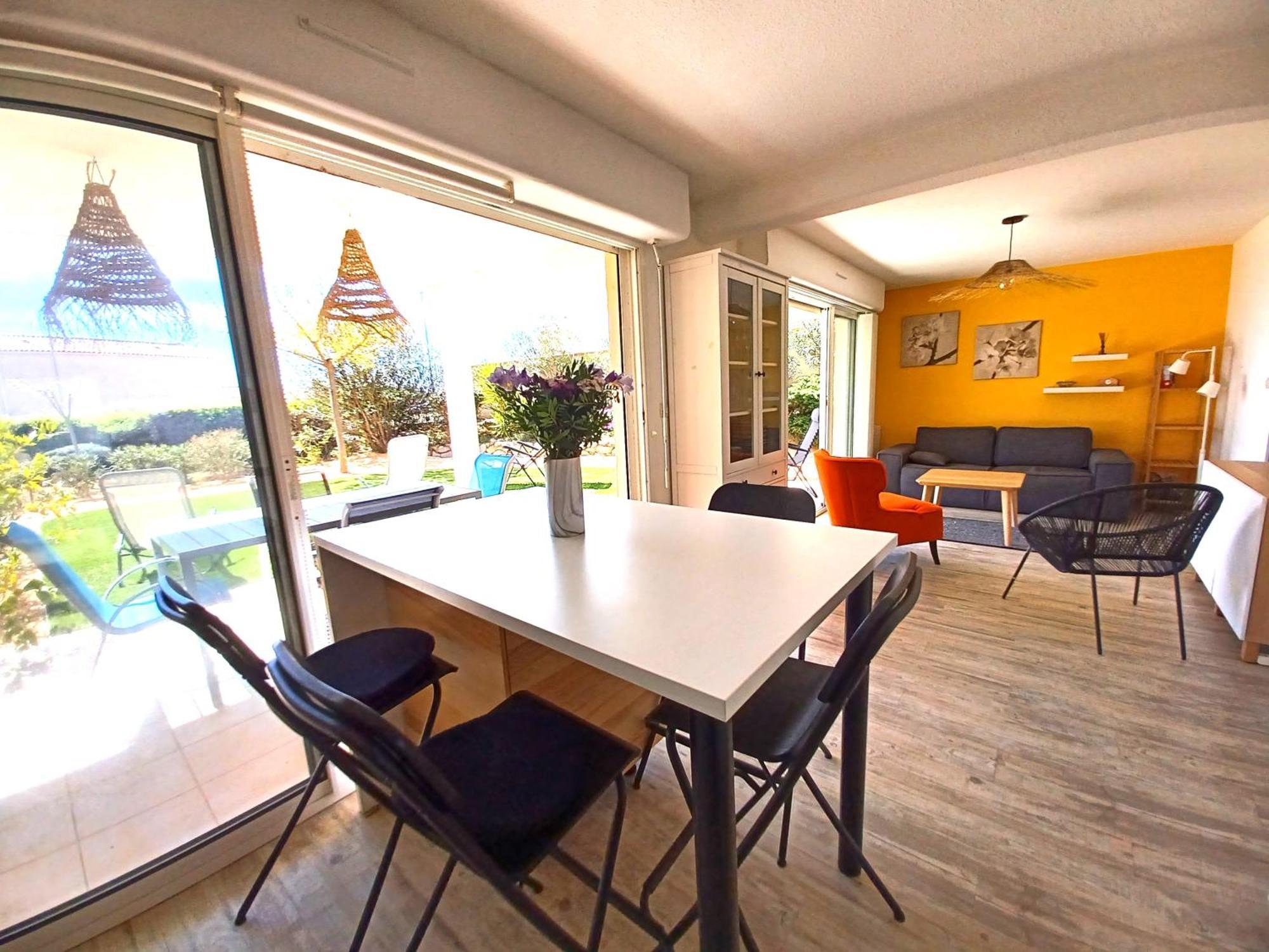 Plain-Pied Jardin 6 Personnes Clim Vue Mer Parking Wifi Terrasse Piscine Dans La Residence Saint-Pierre-la-Mer  외부 사진