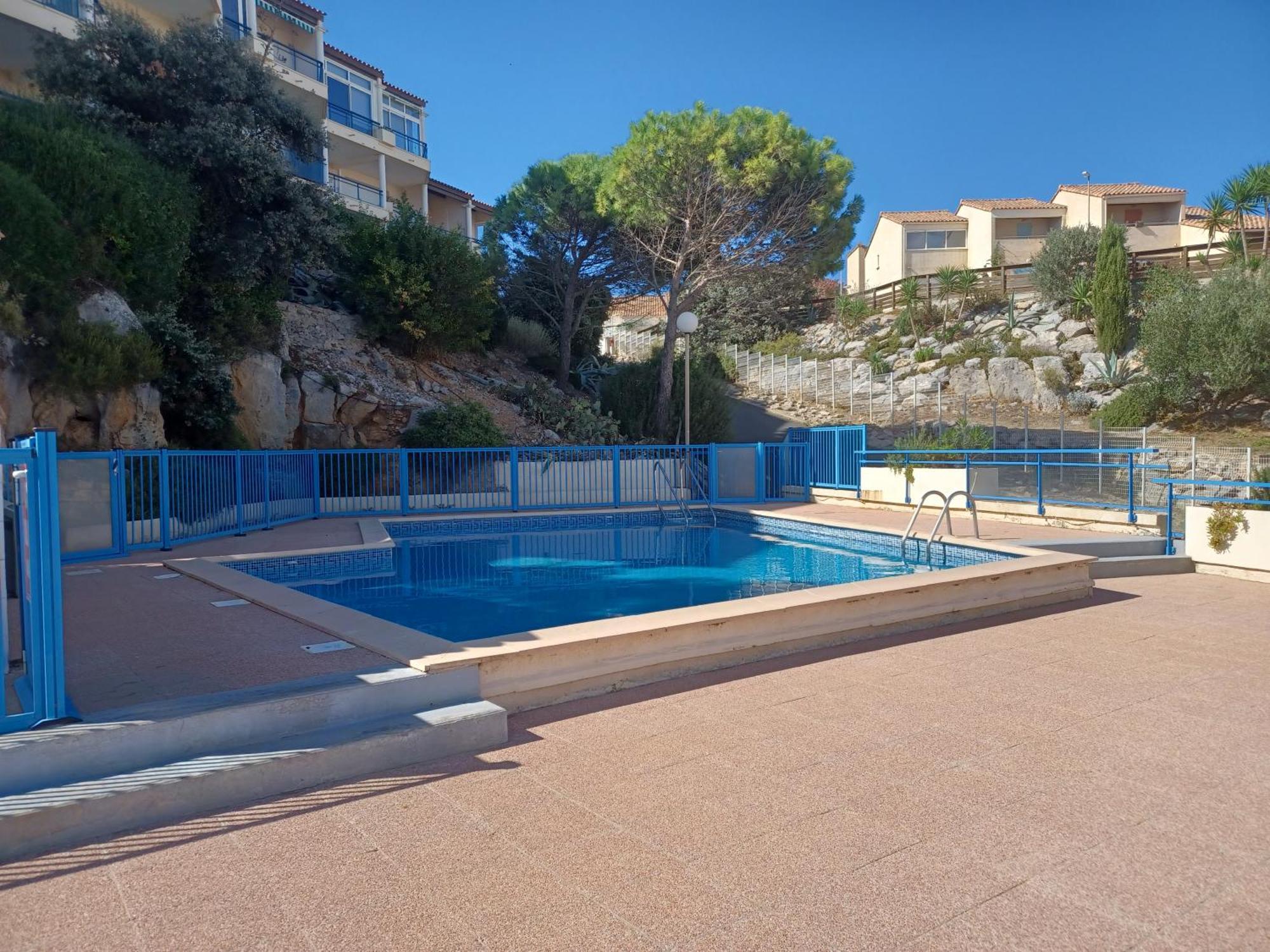Plain-Pied Jardin 6 Personnes Clim Vue Mer Parking Wifi Terrasse Piscine Dans La Residence Saint-Pierre-la-Mer  외부 사진