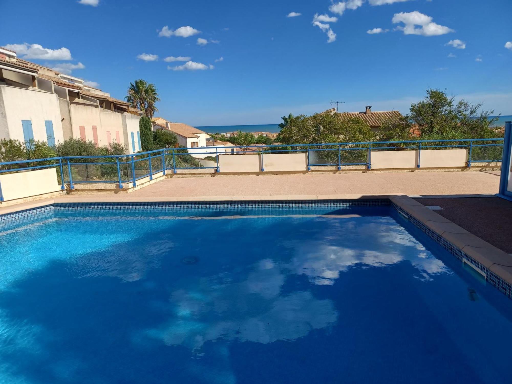 Plain-Pied Jardin 6 Personnes Clim Vue Mer Parking Wifi Terrasse Piscine Dans La Residence Saint-Pierre-la-Mer  외부 사진